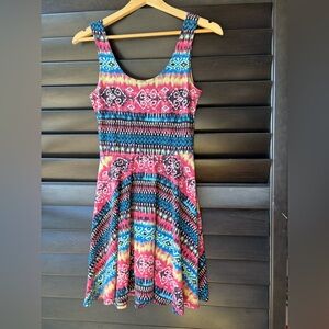 Wet Seal Vintage 90s Skater Dress Sleevless Small Colorful
